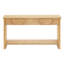 Console cannelée 55 po, tiroirs semi-circulaires à bande verticale, plateau en bois massif