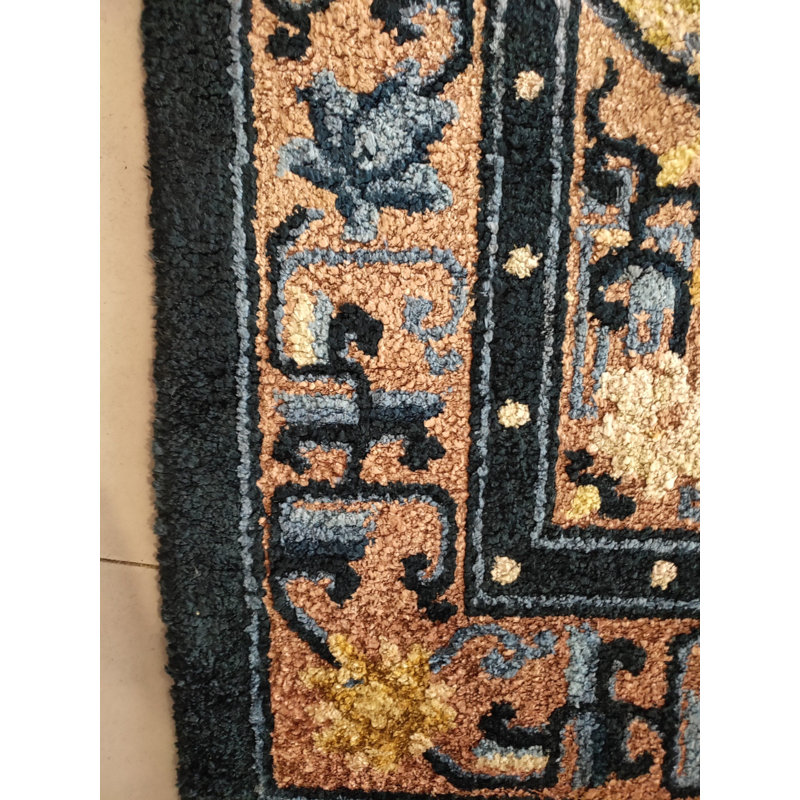 Hand Knotted Silk Geometric Area Rug