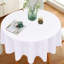 12 Pack Round Tablecloth White Polyester 229 x 229 cm Round Table Cover