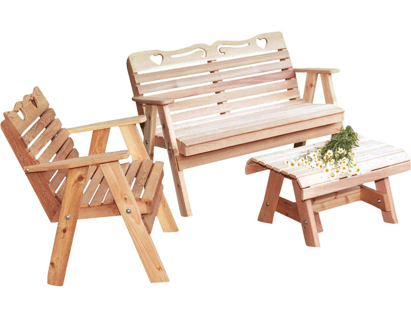 Ensemble de conversation 3 pièces Tillison Cedar, Aucune finition