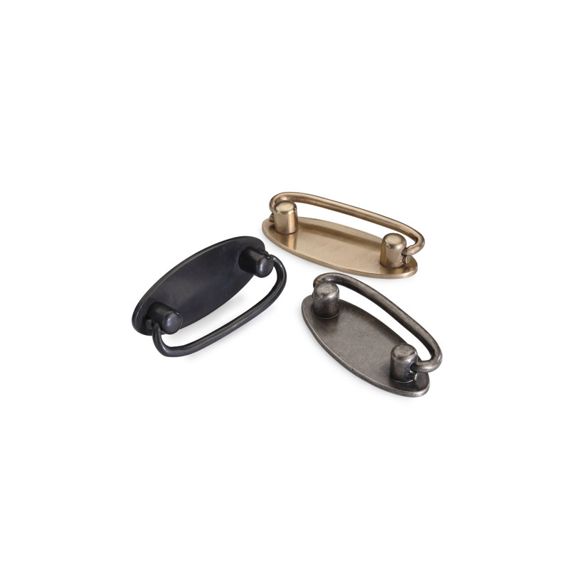 Drop Pull On Oval Plate, Black
