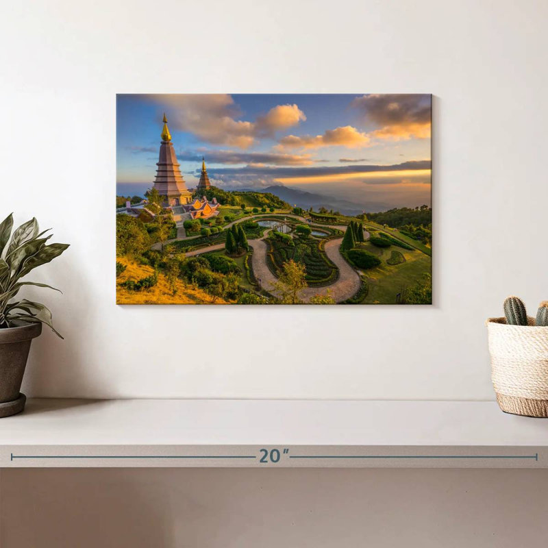 Ravi Pagodas On Doi Inthanon, 8" H x 12" W