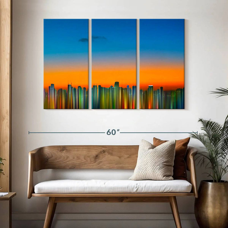 Bâtiments artistiques abstraits Sireci, H 32 po x l 50 po