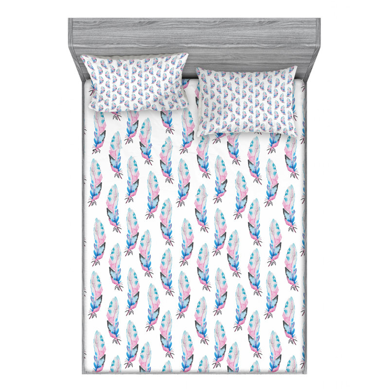 Microfiber Sheet Set, Queen Sheet Set with Fitted Sheet