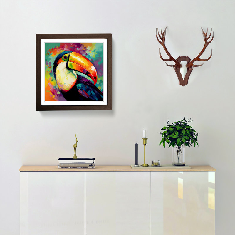 Toucan Fauvism - Framed Print, Walnut