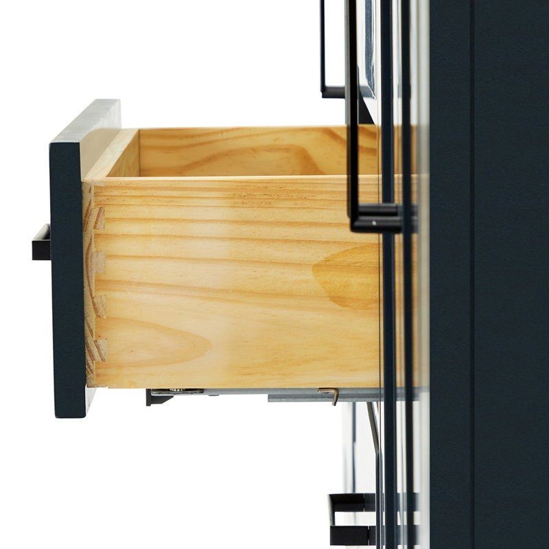 ARIEL HEPBURN 73 IN DOUBLE RECTANGLE SINK VANITY 1,5 IN, Midnight Blue, 73", Rectangular