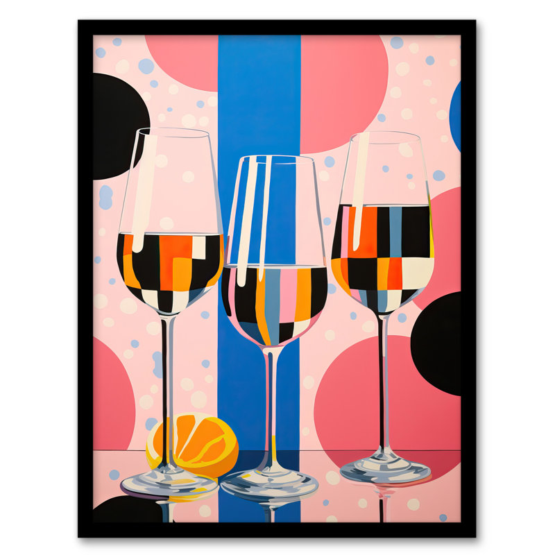 Prosecco Party Pink Blue Gender Reveal Baby Shower - Single Picture Frame Print