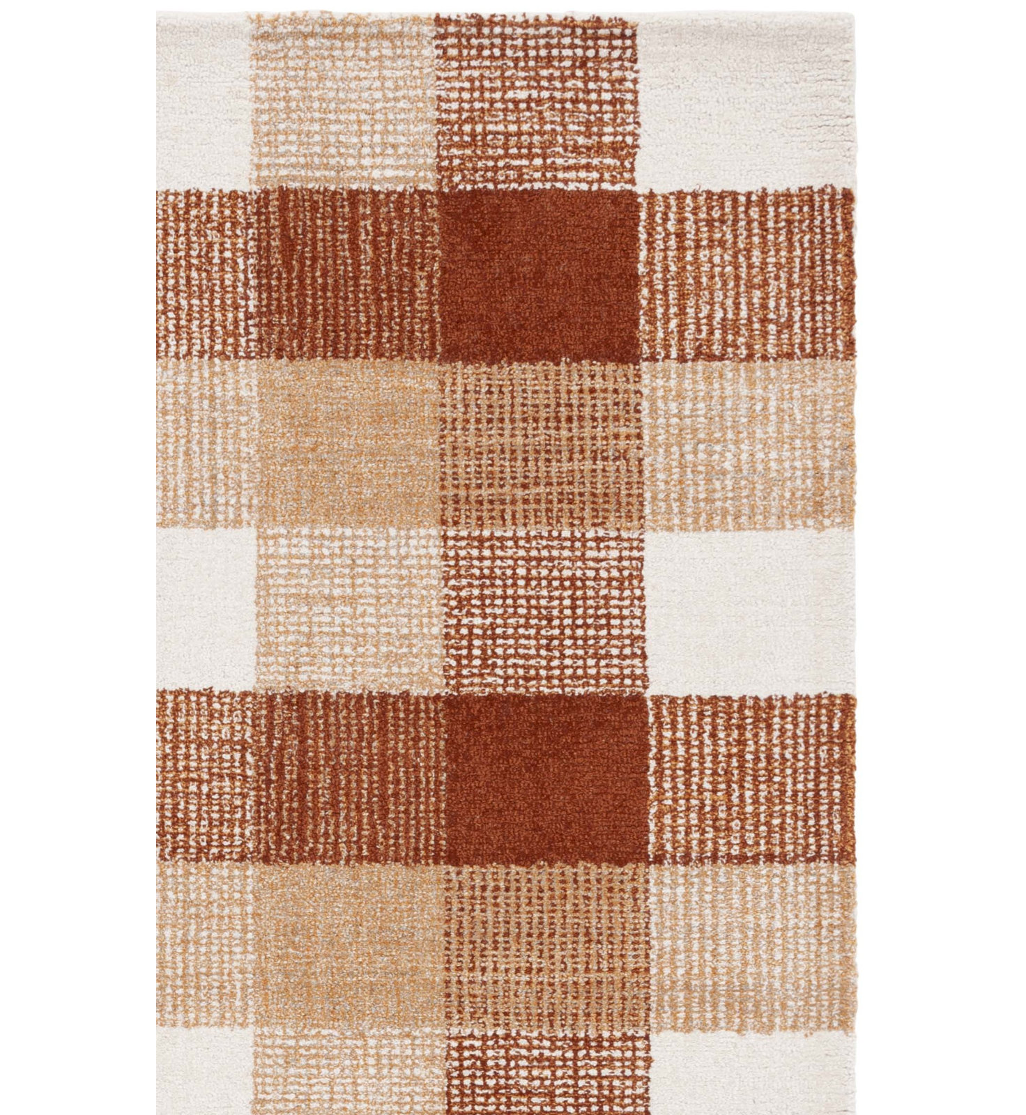 Hand-Tufted Wool Plaid Rug, Runner 2'3" x 8'