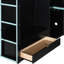Lit double en bois pour jouer avec lit mezzanine, bureau, gestion des câbles et éclairage pour une chambre de jeu-130155675