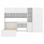 Lit plateforme en bois avec bureau, armoire, armoires, tiroirs et tablettes-1793954839