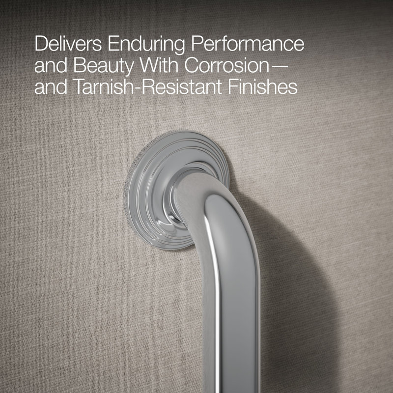 Traditional Grab Bar, Polished Stainless, 24"W