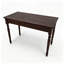 Bureau de 119 cm (47 po) en bois massif avec 2 tiroirs, style campagnard français, fini noyer