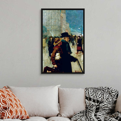 Norman Rockwell " Scout Helping Gentleman Cross Street " by Norman Rockwell Painting Print