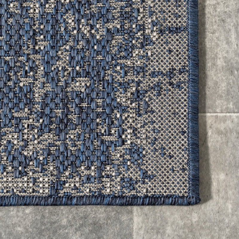 Tapis intérieur / extérieur bleu Entela, Rectangle 5 pi x 8 pi