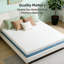 Très grand matelas de 10 pouces - Fabriqué au Japon, infusé de cuivre, double perforé, 7 zones, ajustable au lit, housse bleu-blanc