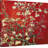 'Red Blossoming Almond Tree' by Vincent van Gogh, Red Botanical Tree Fine Art Gallery Canvas Print-1707761628-1707761617
