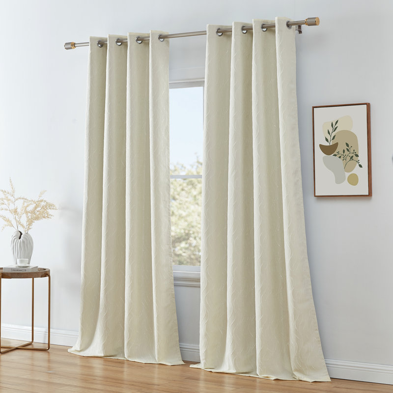 Farnham Curtain Pair, 50" W x 84" L, Ivory