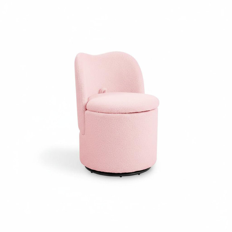 Fauteuil de coiffeuse pivotant avec rangement Modern, Beige
