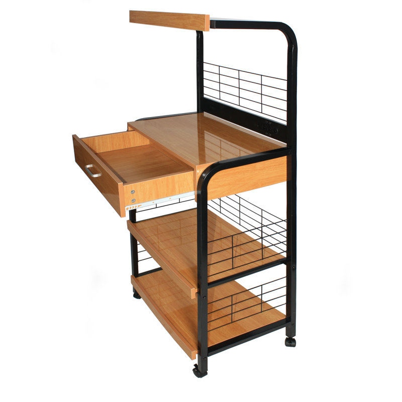 Metal/Wood Garage Stand For Home Or Office,  Improved And Redesign, Black
