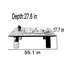Table basse Mid-Century en bois massif-484980881
