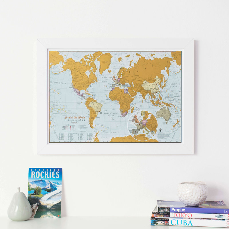 Scratch The World?? Travel Edition Map - Single Picture Frame Print