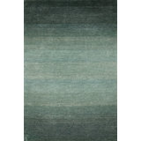 Fade Hand Knotted Ombre Area Rug in Wintergreen/Forest Green/Teal Green