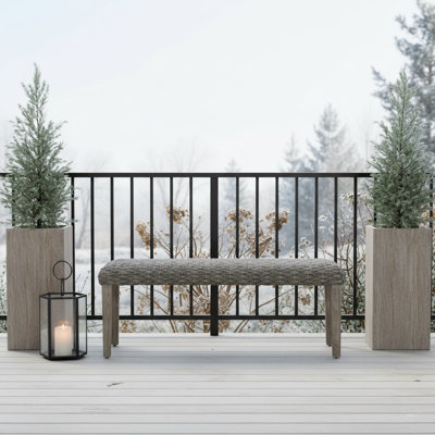 Naples Outdoor Bench Grey by Bay Isle Home
