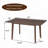 Rustic Farmhouse Rectangular Dining Table with Solid Wood Frame (60", Walnut)-1718405696