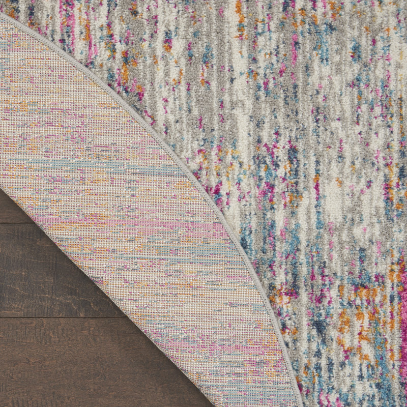 Harrower Abstract Indoor Rug, Round 5'3"