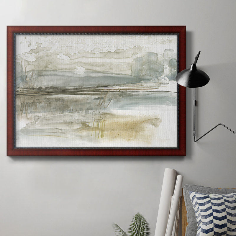 Stark Neutral Landscape I - Single Picture Frame Print on Canvas, 24" H x 36" W x 2.5" D