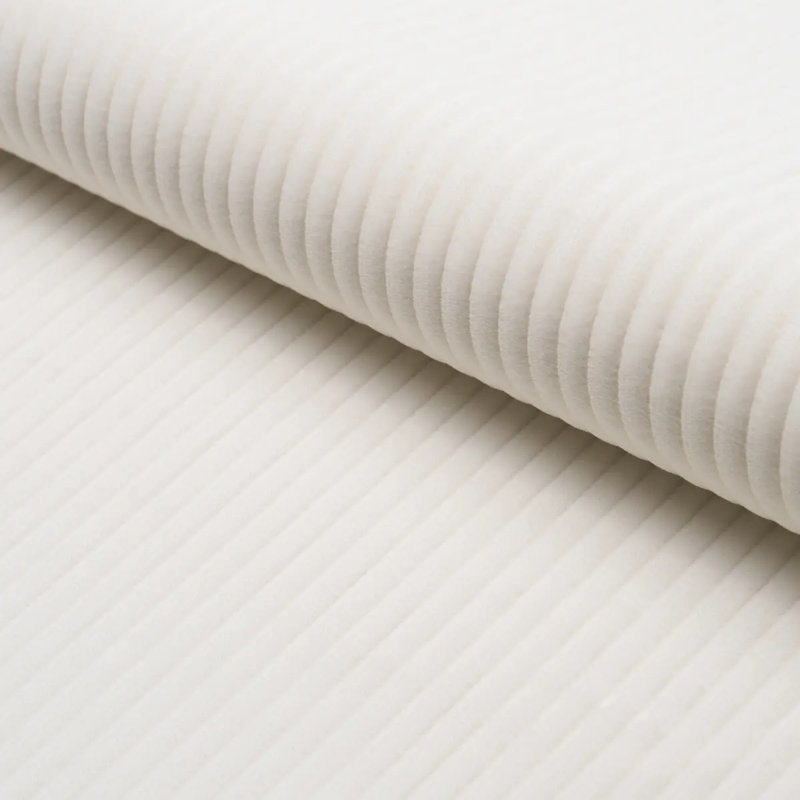 Tissu en velours côtelé Wyatt, Blanc d'hiver