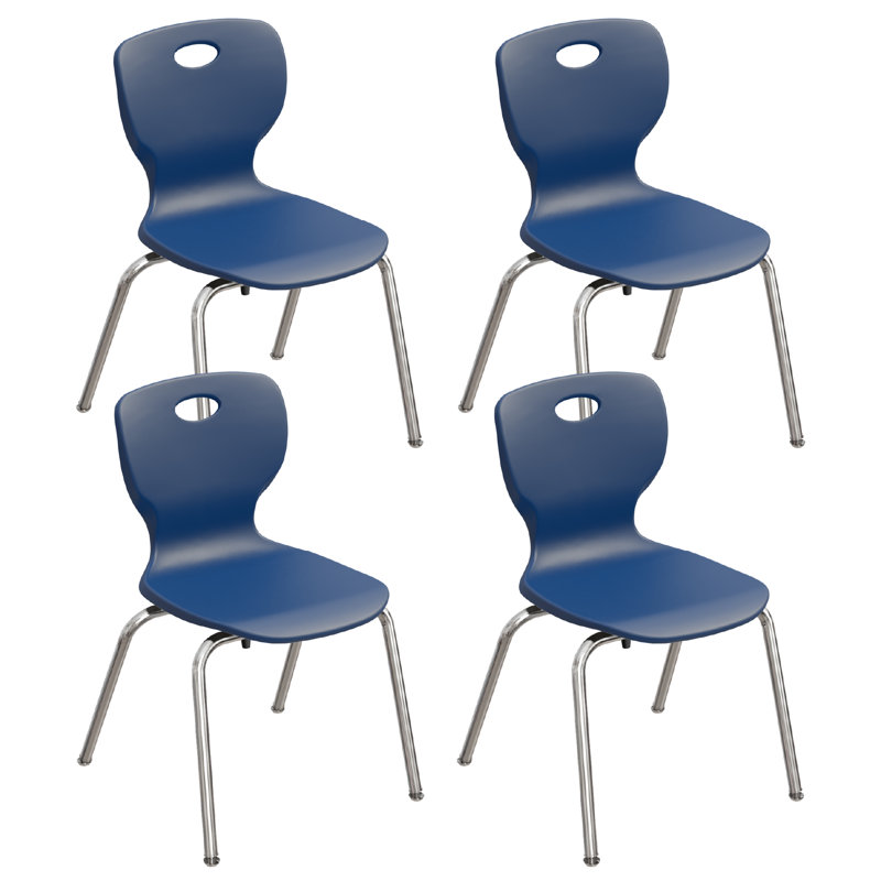 Chaise d'étudiant empilable Classic, Marine, 18"