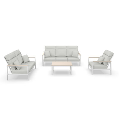 Townsend 4 Person Seating Group With Sunbrella Cushions by Birch Lane