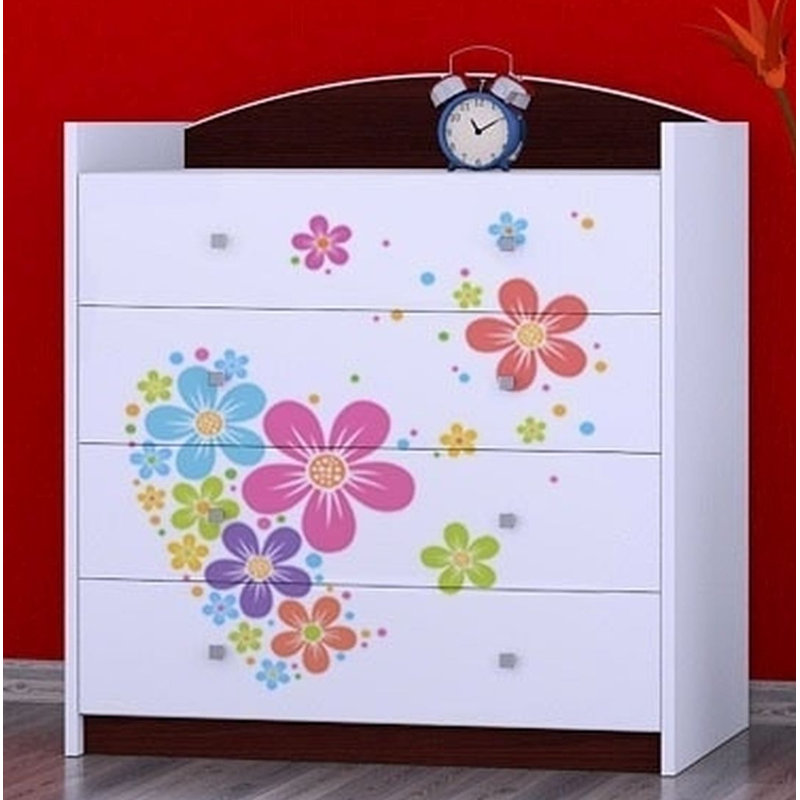 Melia Kids 4 - Drawer Chest, Dark Brown