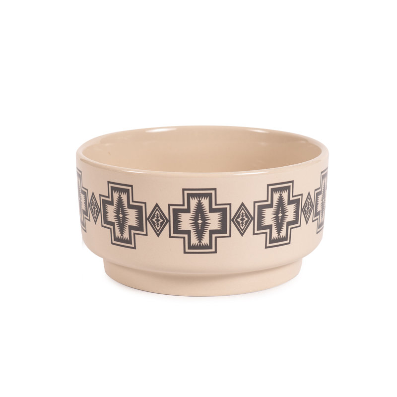 Pendleton Ceramic Dog Bowl, Harding Natural