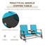 Banc oscillant d'extérieur avec table centrale Outsunny