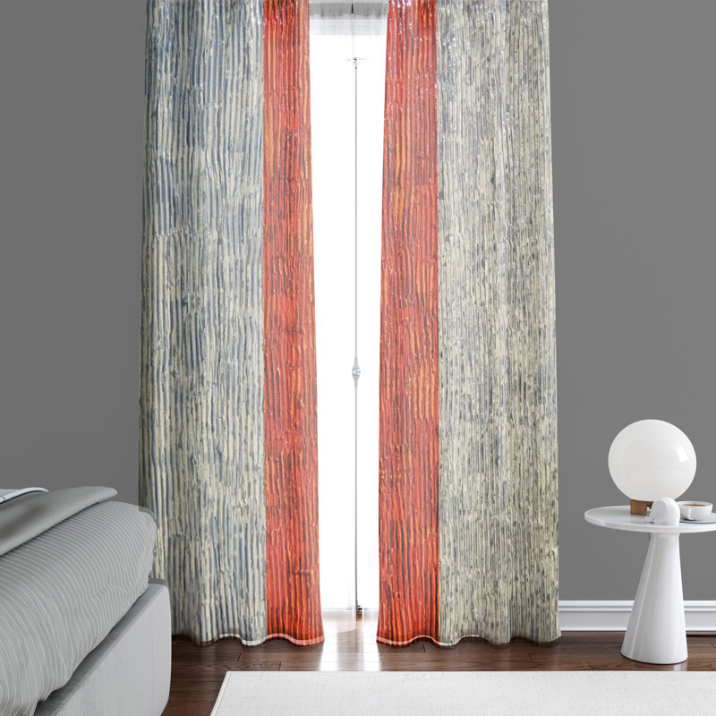 Paire de rideaux semi-transparents en polyester Sesley, L 20 po x H 61 po