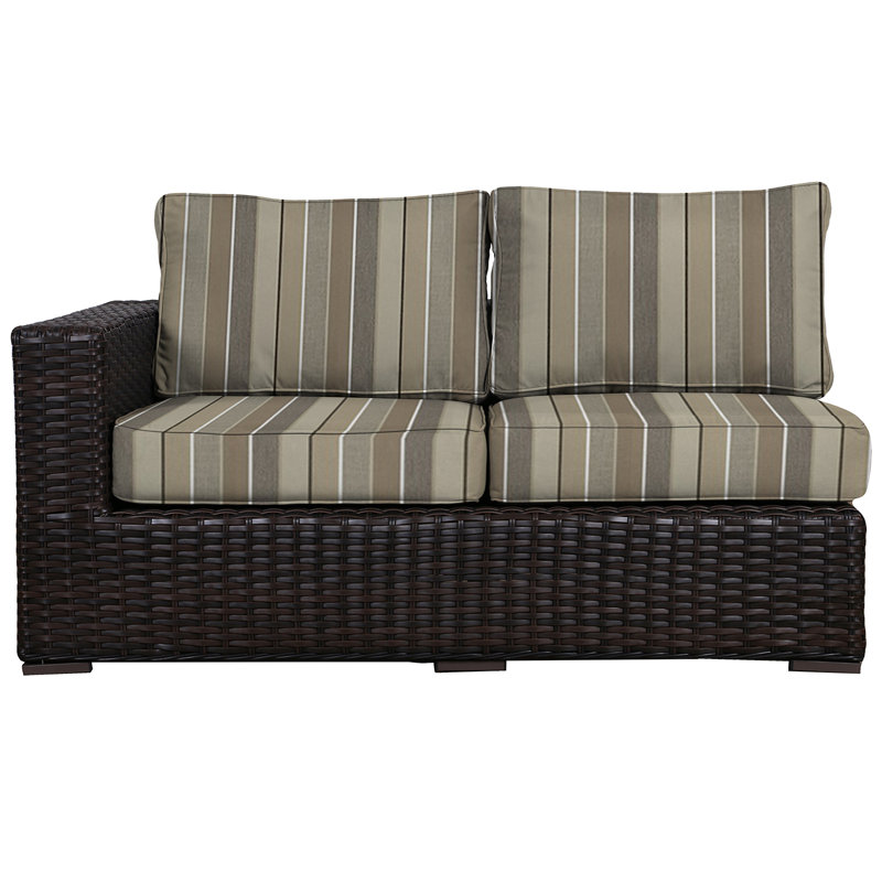 Canapé de patio Sirci avec coussins Sunbrella, Suie Milano