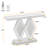 47.24" Mirrored Console Table With Acrylic Diamonds, Silver Sofa Table For Entryway