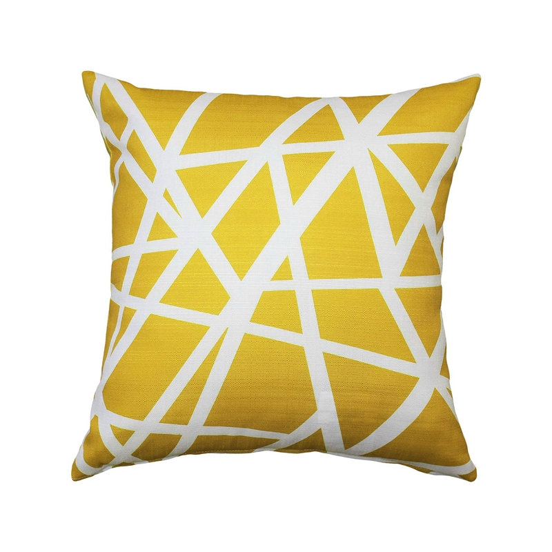 Bird's Nest Indoor/Outdoor Throw Pillow, Yellow