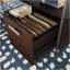 Bureau en L, finition brune