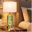 Lampe de chevet en verre de 65 cm (25,5 pouces) avec veilleuse inspirée des lucioles, ports de chargement USB-A et Type-C et ampoules DEL-256786161