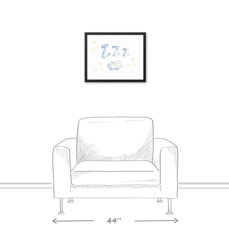 «ZZZ Stars Cloud», art encadré, H 21,75 po x l 17,75 po x P 1,75 po