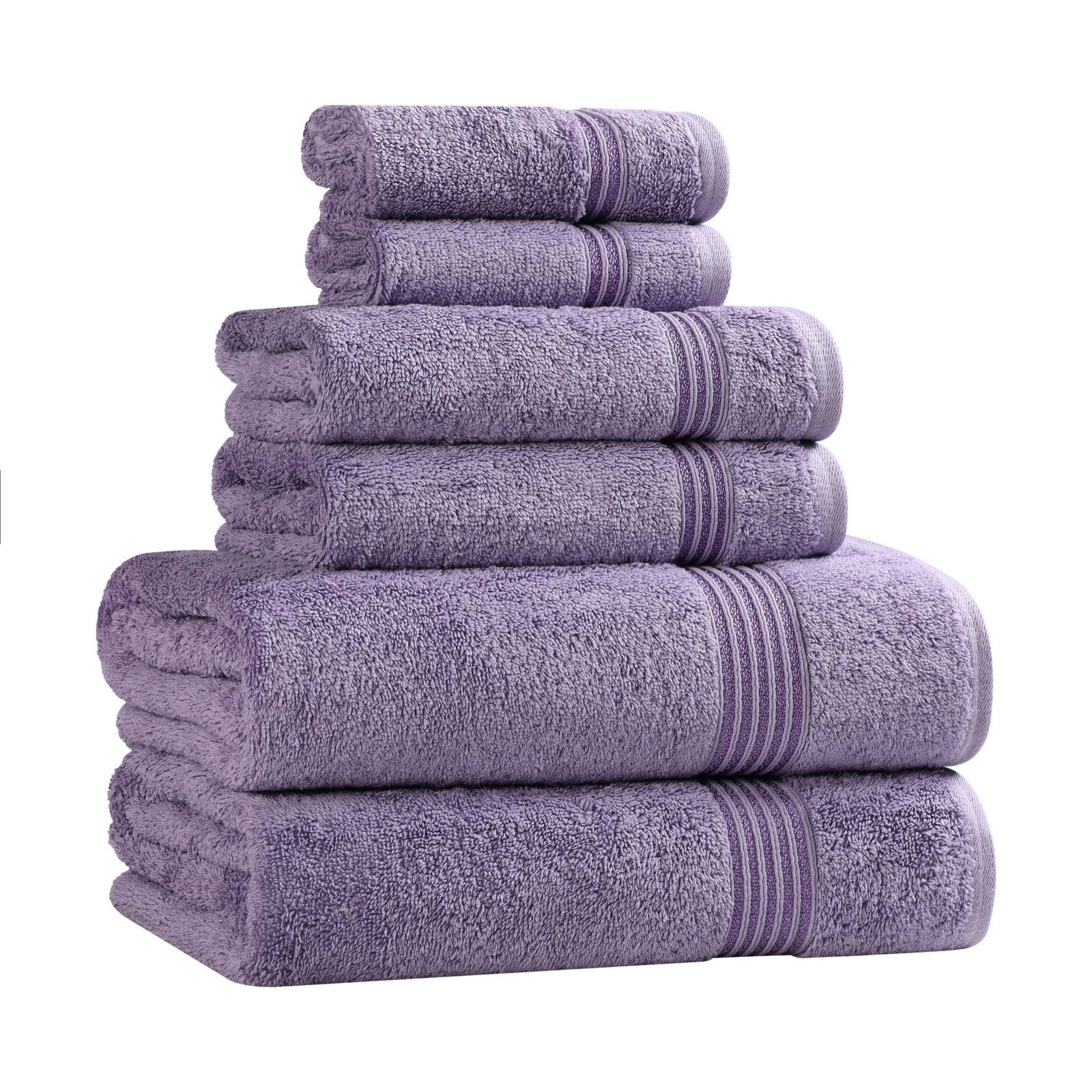 Oleg 6-Piece Egyptian Cotton Towel Set, Royal Purple