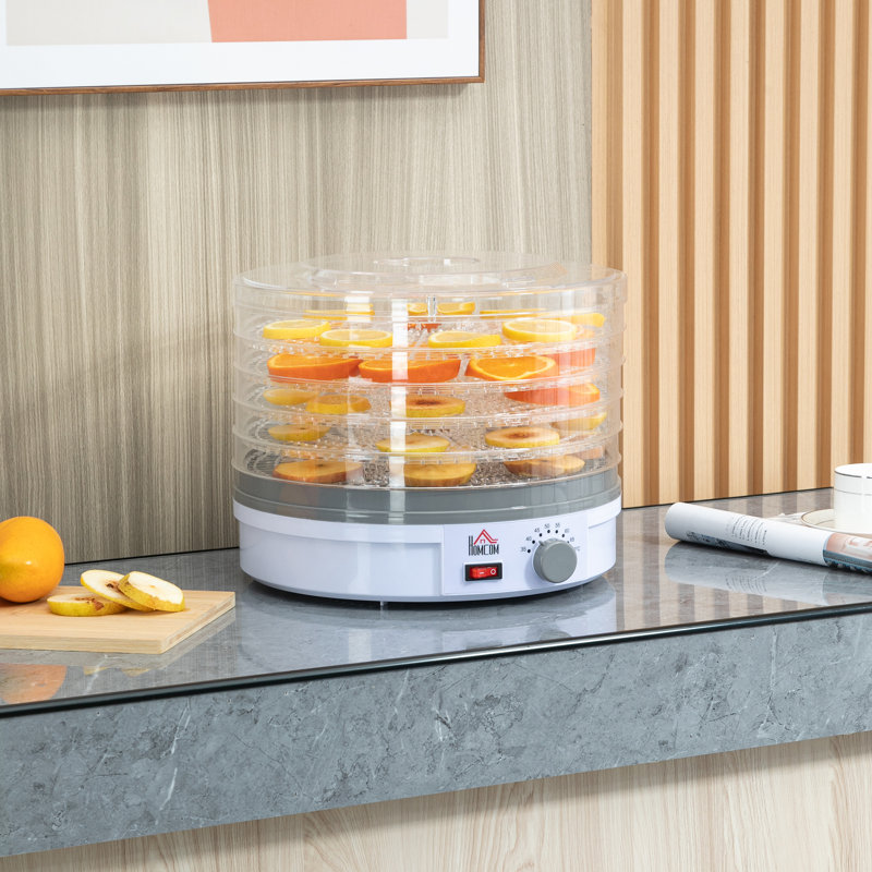 HOMCOM 245W Food Dehydrator, White