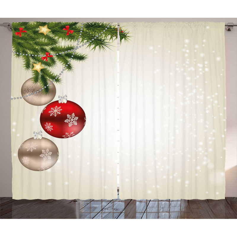 Floral Semi-Sheer Rod Pocket Curtain Panels, 54" x 63"