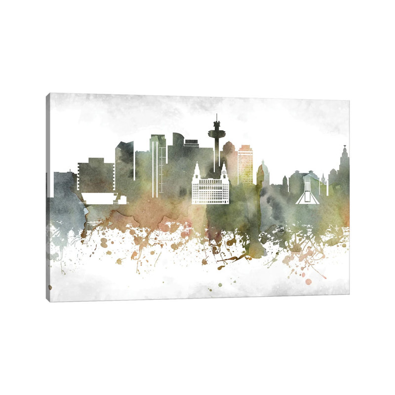 Liverpool Skyline by WallDecorAddict - Wrapped Canvas Print, 101.6 cm H x 66.04 cm W