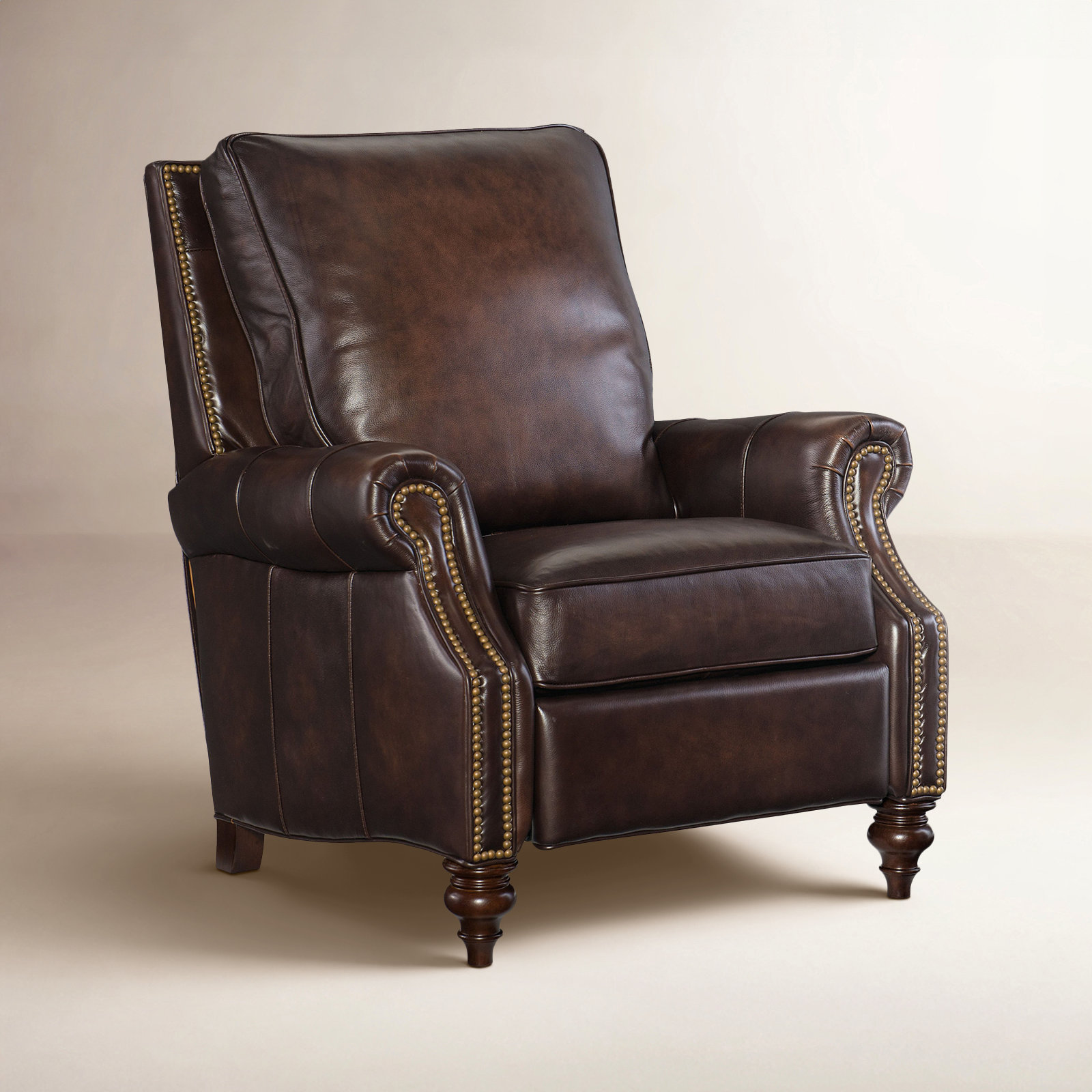 Lindley Genuine Leather Upholstered Recliner