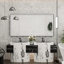 Miroir de salle de bain avant à DEL antibuée avec cadre en métal biseauté-159220329-159220333-159220331