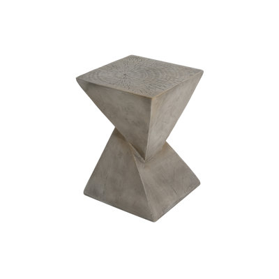 Geometric Hourglass-Shaped MDF Side Table
